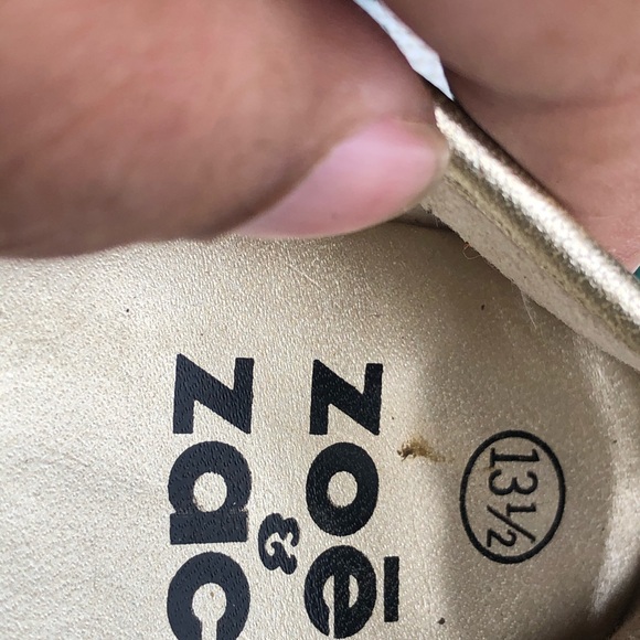 Zac Zac Gold Ballet Slip On Shoes Size 13.5 - Picture 10 of 11